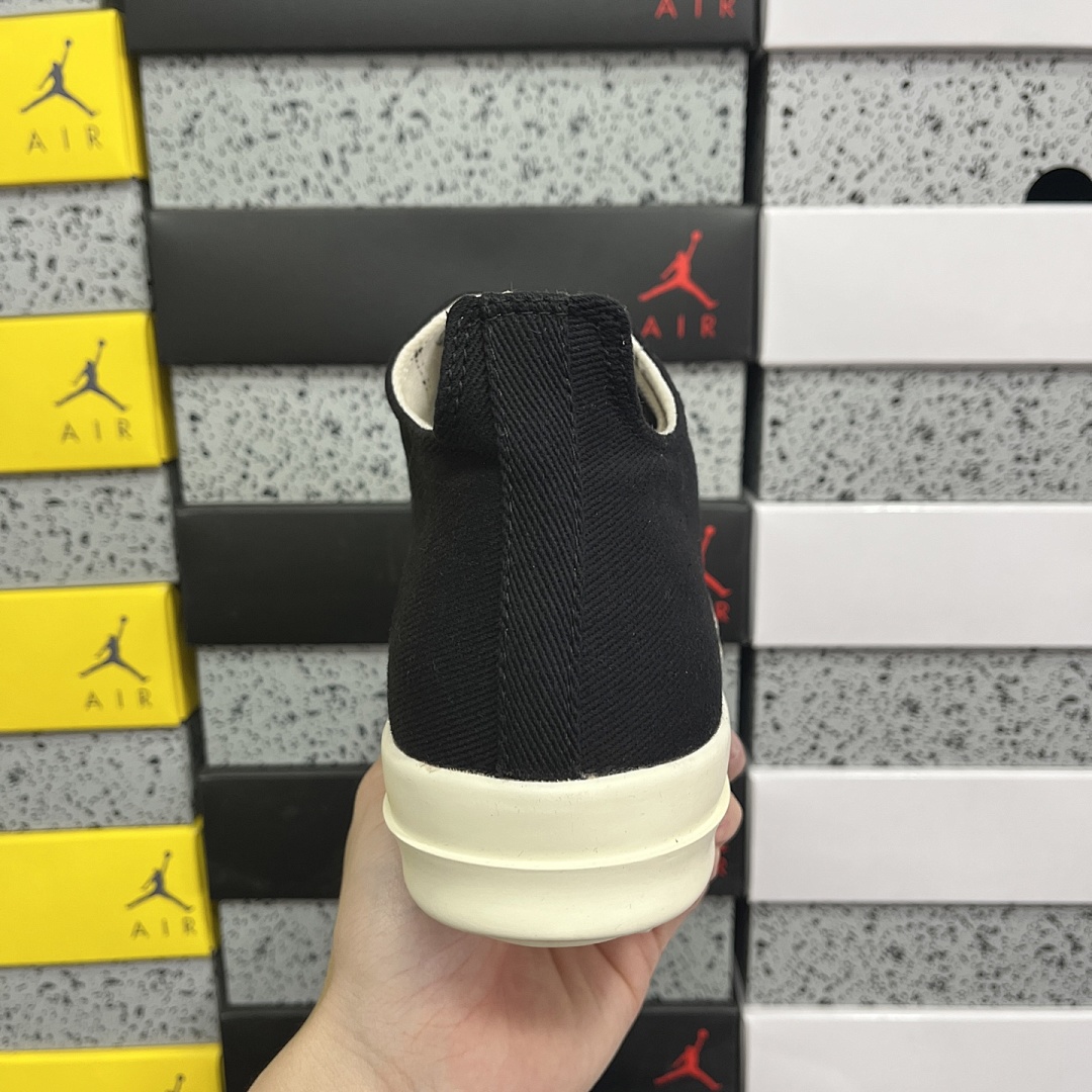 Rick Owens Vintage Sneaks S58WS0109 (Black) - Image 7