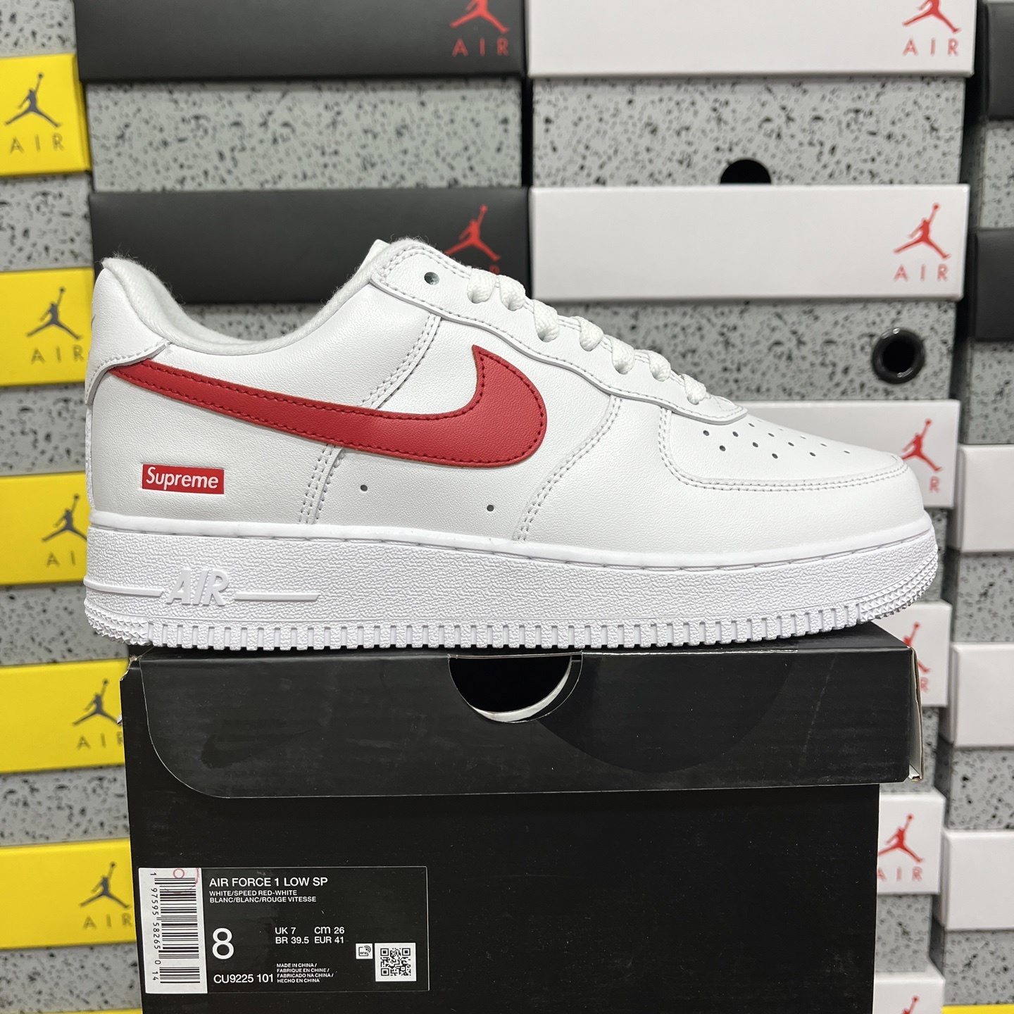 Nike Air Force 1 Low Supreme Shanghai Sup (White Red) - Image 13