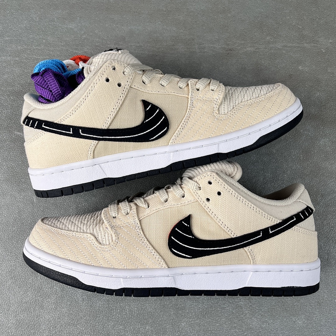 Nike Albino & Preto X Nk SB Dunk Low "Pearl (White") - Image 9
