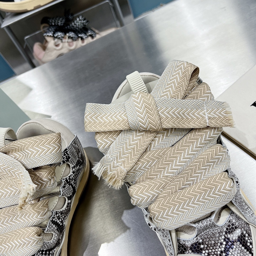Lanvin FoShan Batch Lanvin Leather Curb Sneakers Three Generations - Image 84