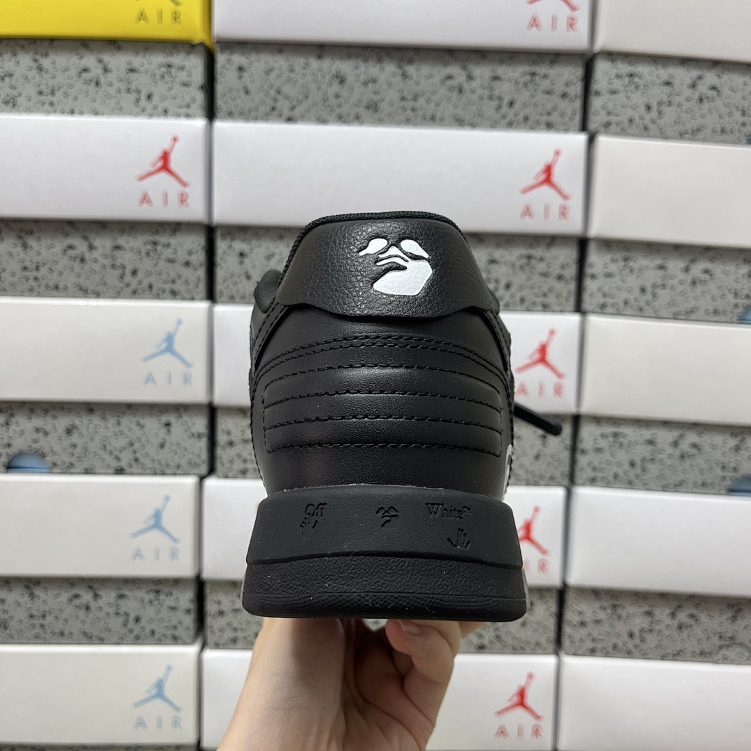 Off-White Out Of Office OOO Low Tops (Black White) - Image 4