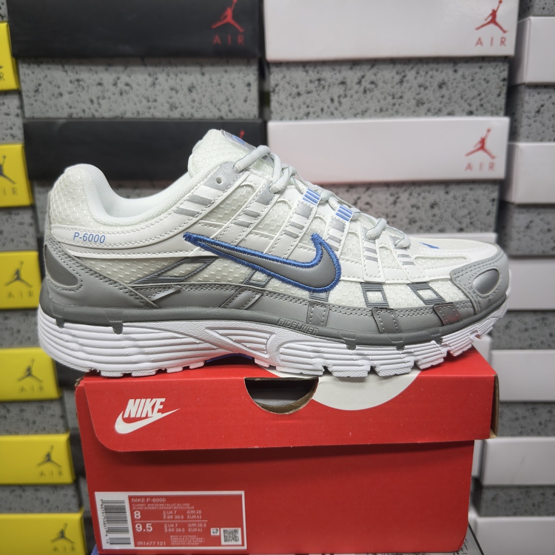 Nike P-6000 (White Metallic Silver Blue)
