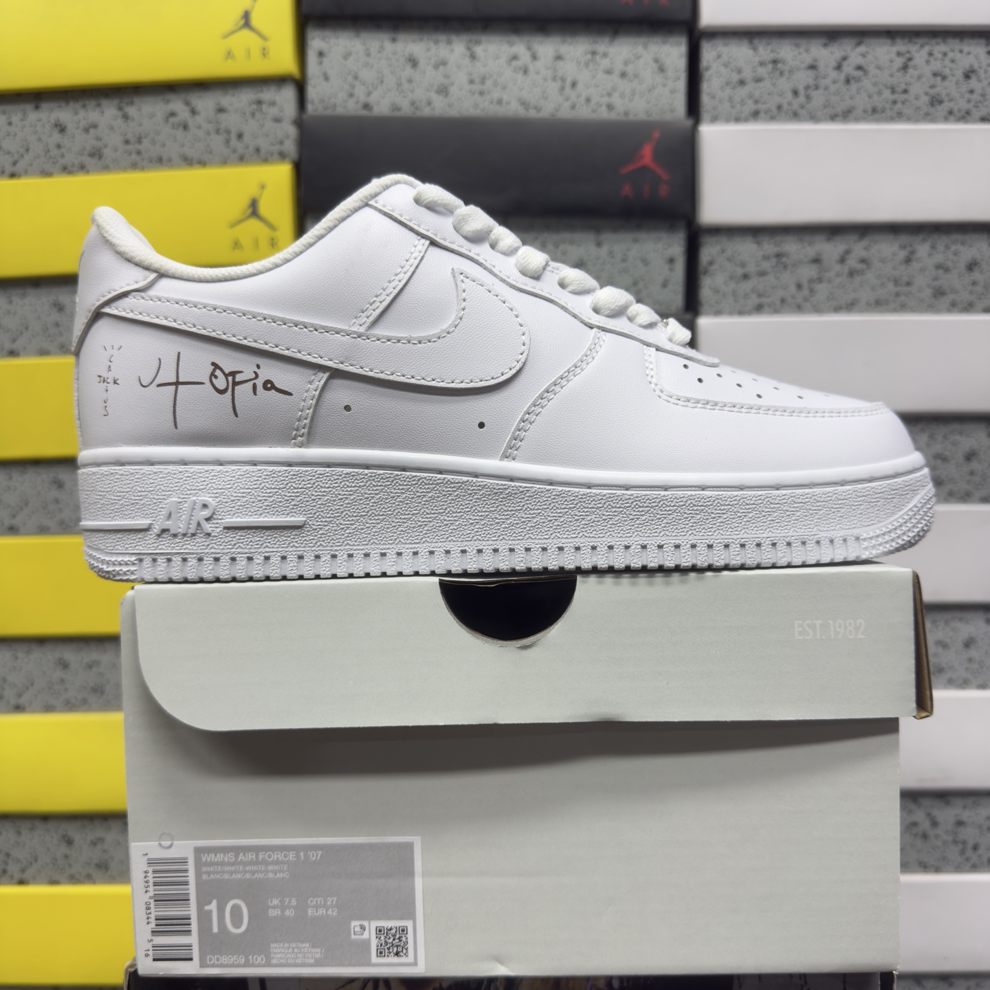 Nike Air Force 1 Low '07 White Collab (Travis Scott Cactus Jack Utopia Edition) - Image 10