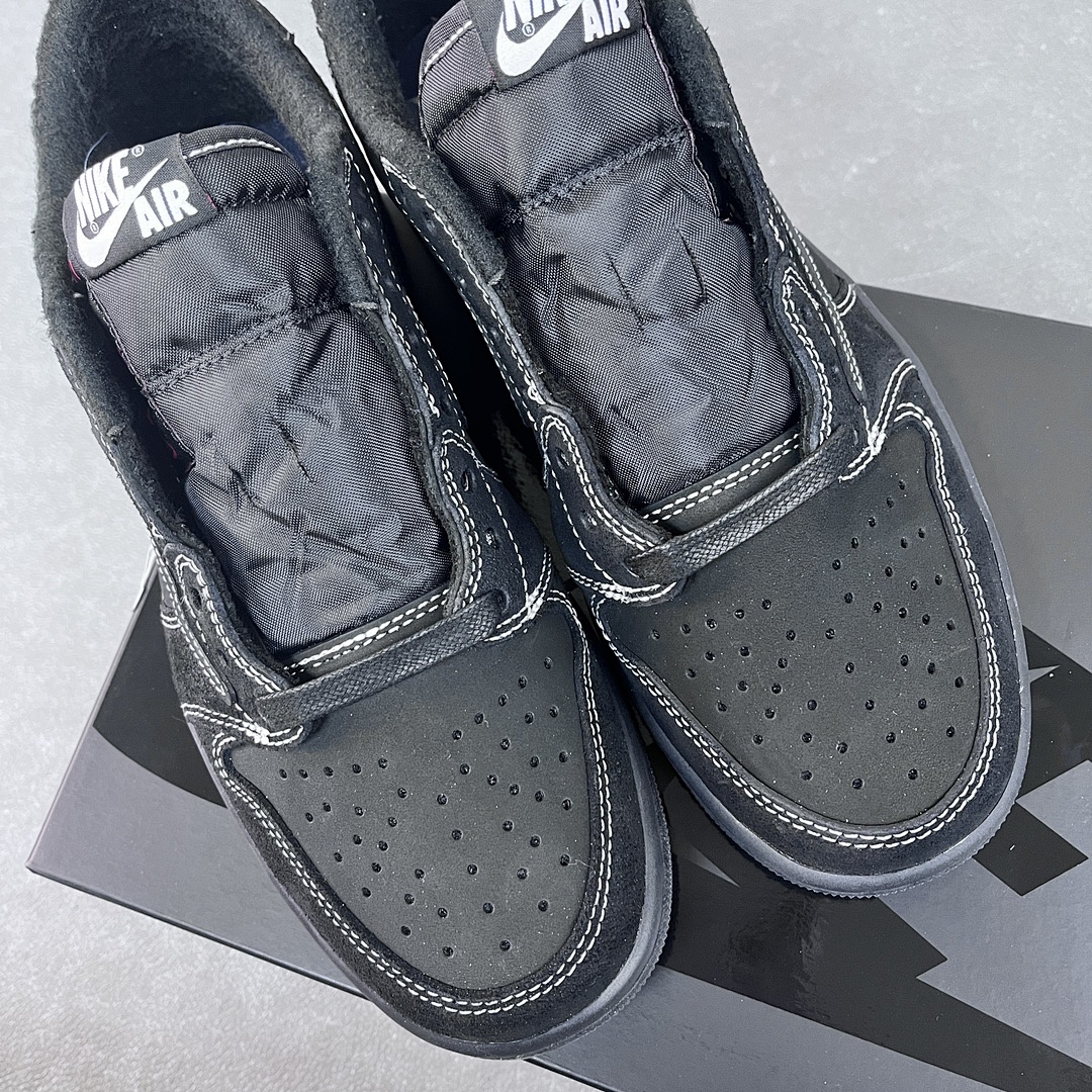 Chanel Travis Scott X Air Jordan 1 Low OG “Black Phantom - Image 5