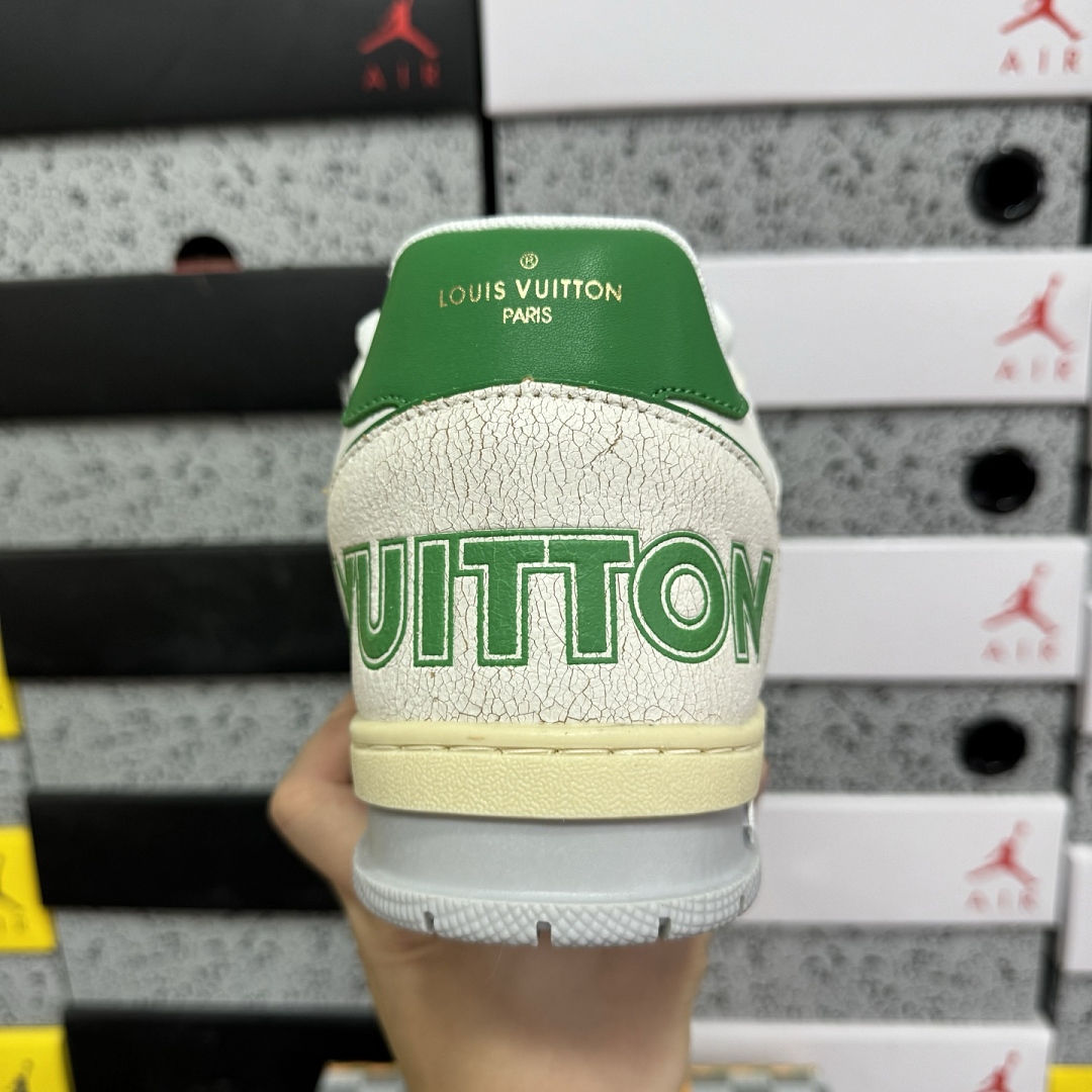 Louis Vuitton Trainer (White Green) - Image 5