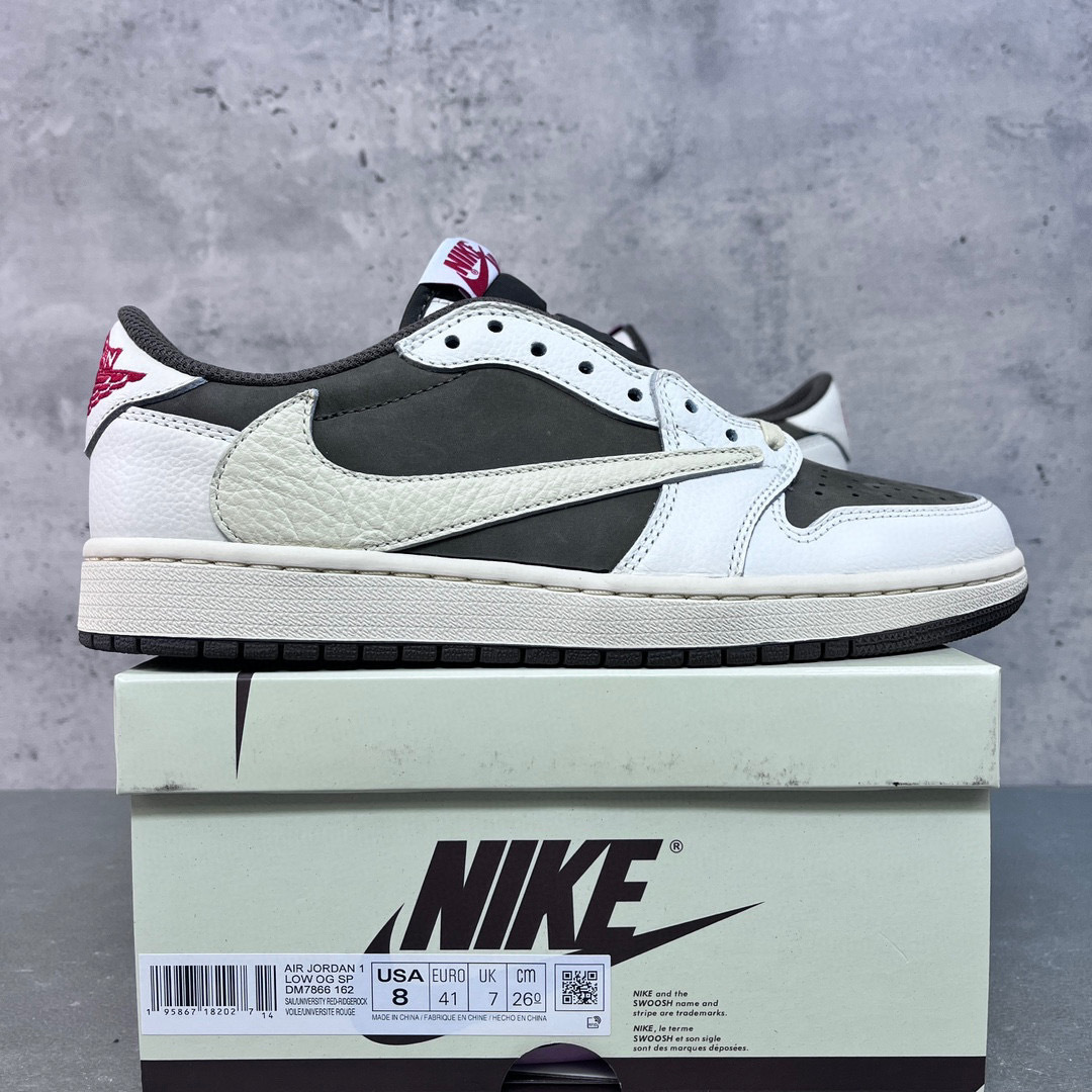 Chanel Travis Scott X Air Jordan 1 Low "Sail And Ridgerock - Image 10