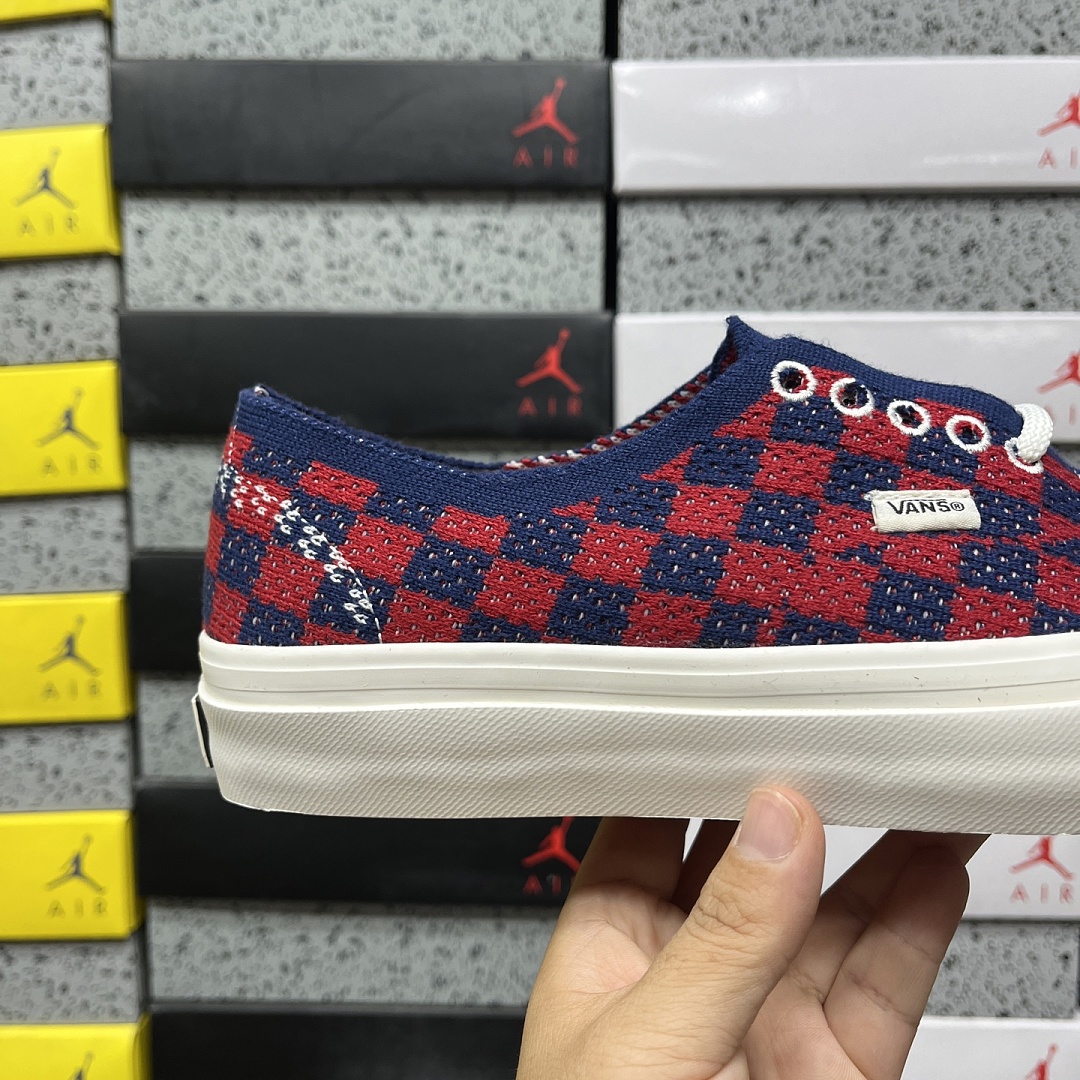 Vans LX Authentic 44 EK Punk Check Red Blue V - Image 6
