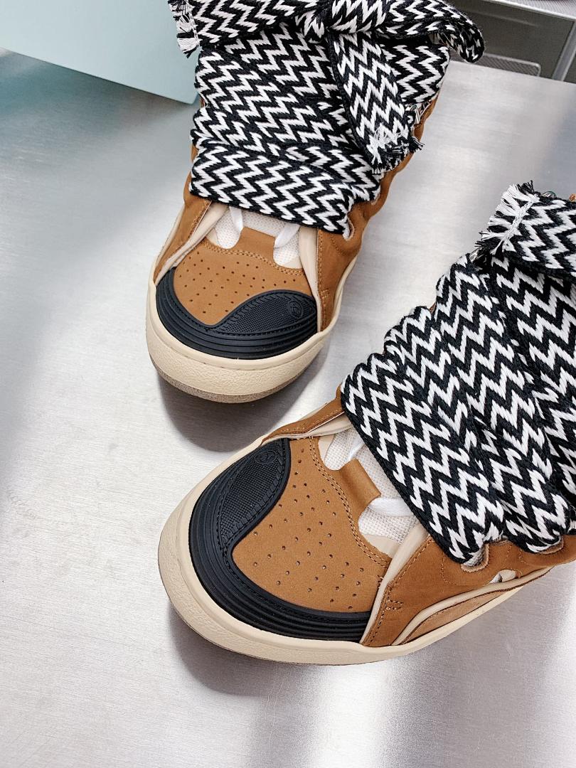 Lanvin FoShan Batch Lanvin Leather Curb Sneakers Three Generations - Image 28