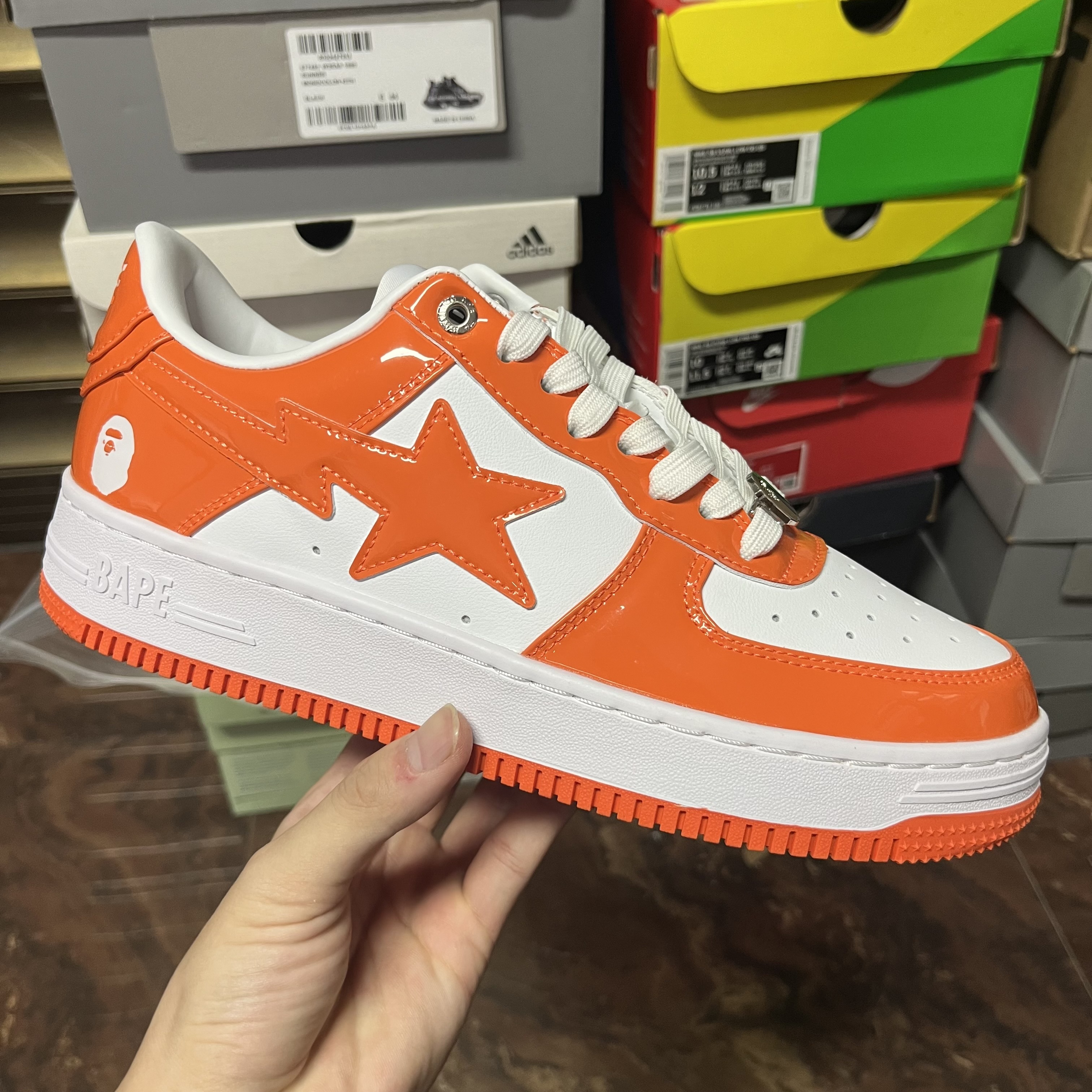 Bape A Bathing Ape Bape Sta Low Orange White 8 - Image 10