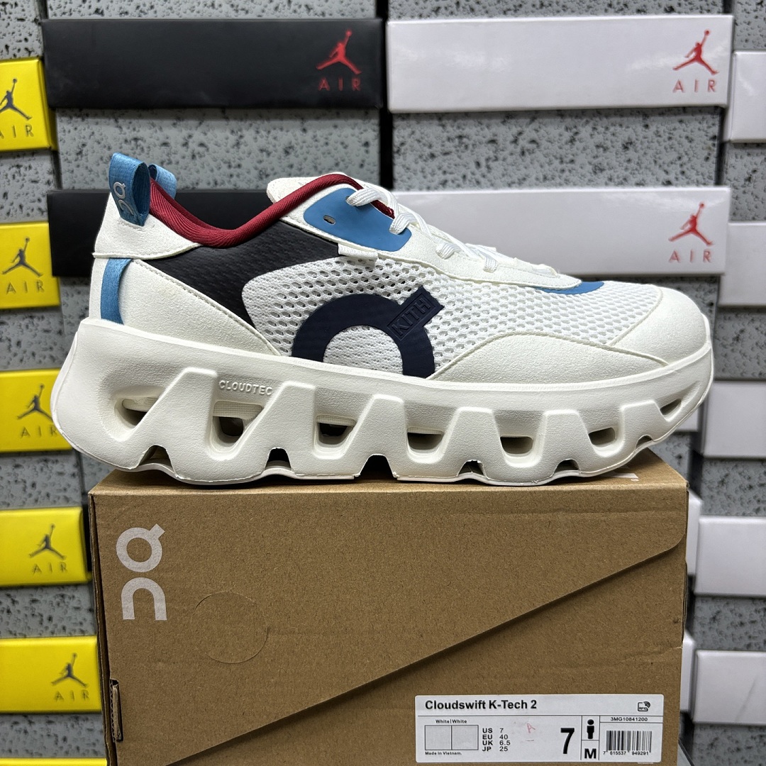 On Running K-Tech 2 Kith White Real Teal