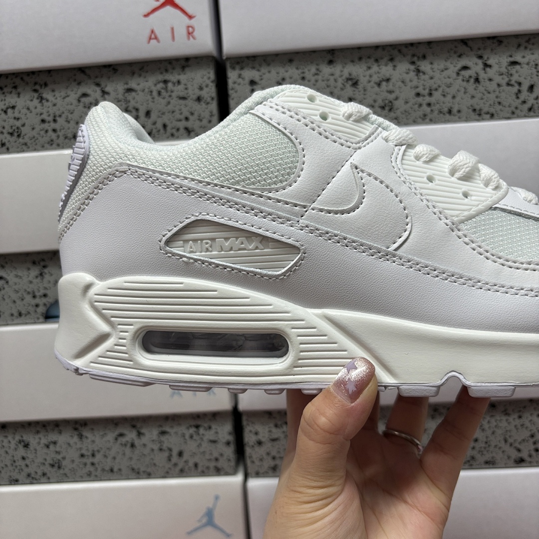 Nike Air Max 90 Recraft Triple White CN8490-100 - Image 3