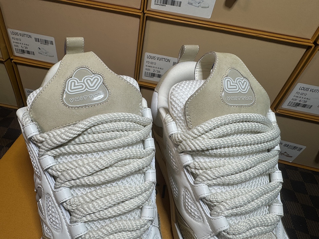 Louis Vuitton LV Skate White Brown Sneakers - Image 3