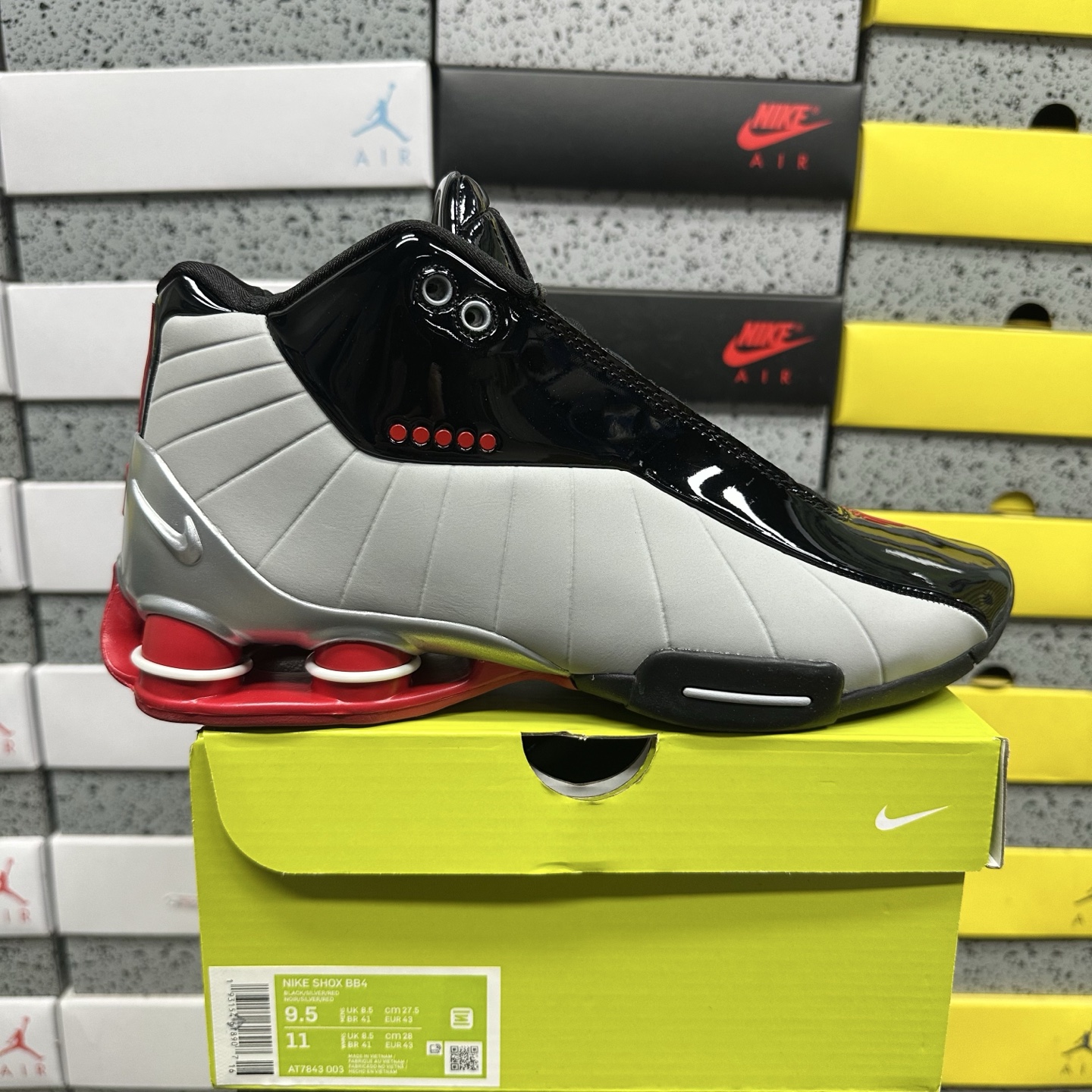 Nike Shox BB4 (Black Cement Red) - Image 11