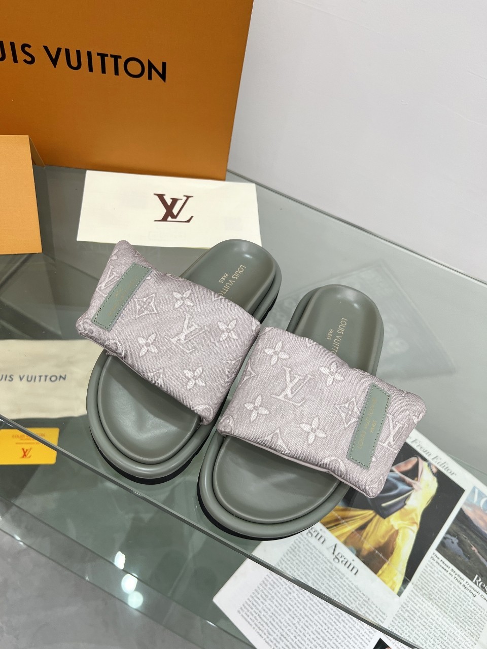 Louis Vuitton Velcro Slippers - Image 10