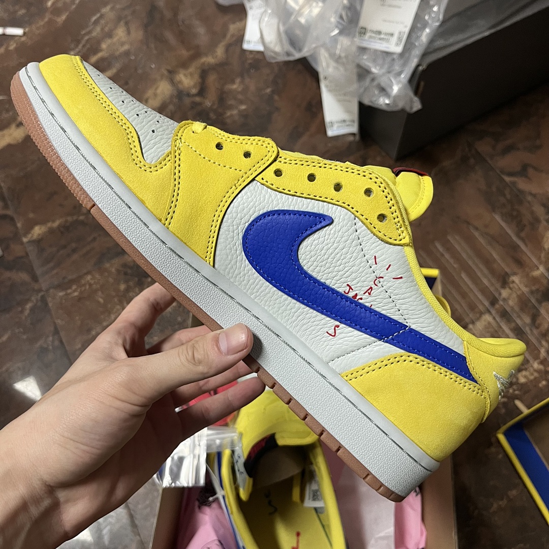 Nike Jordan 1 Retro Low OG SP Travis Scott Canary - Image 5