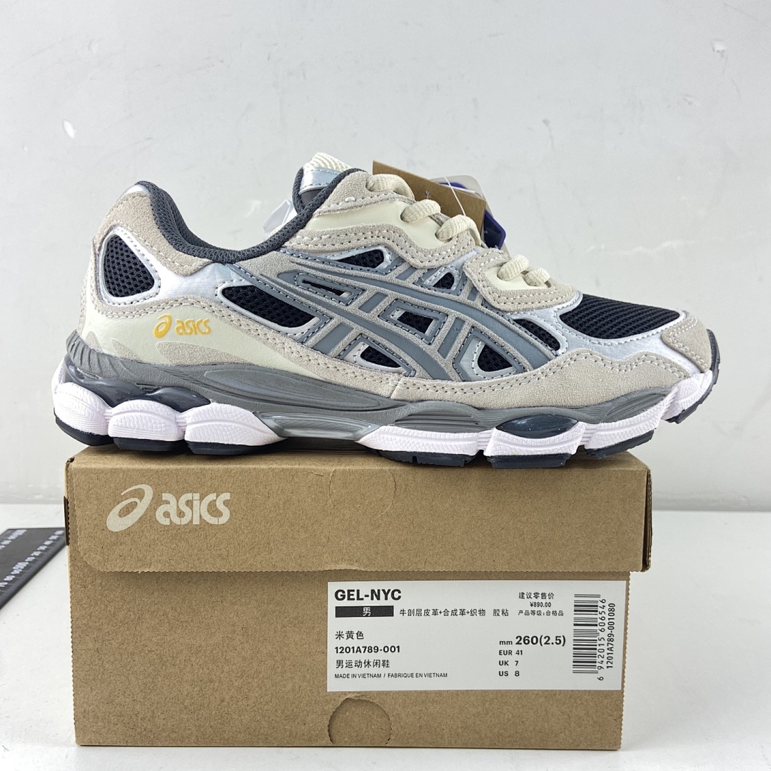 ASICS Gel-NYC Black Clay Grey NYC (Cream Yellow) - Image 6