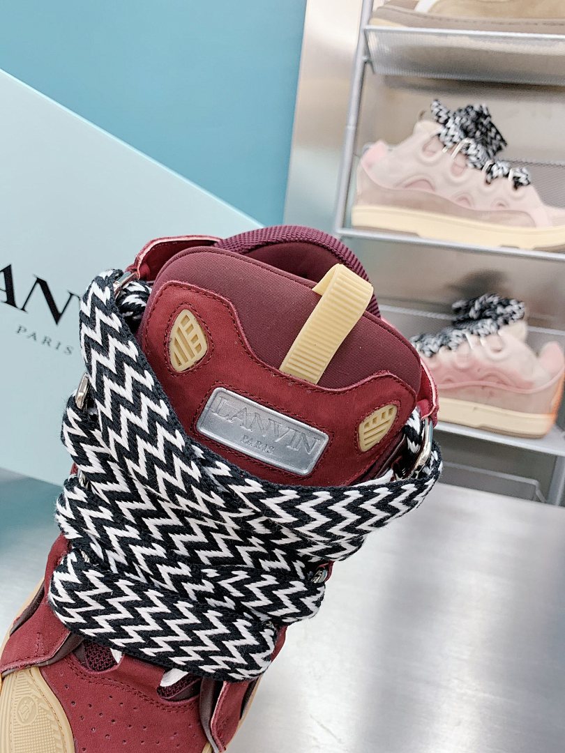 Lanvin FoShan Batch Lanvin Leather Curb Sneakers Three Generations - Image 18