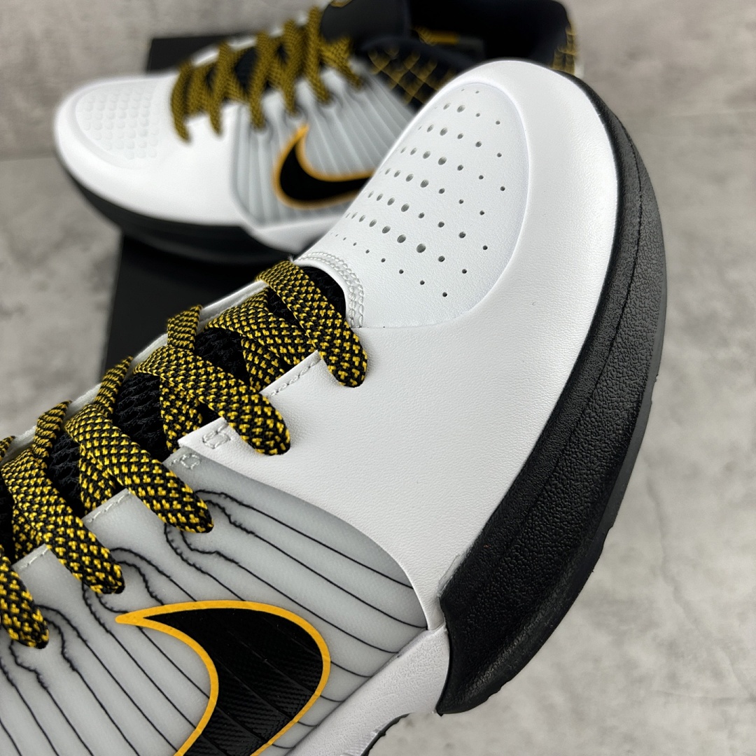 Nike Kobe 4 Protro White Black Del Sol ZK4 (Yellow) - Image 7