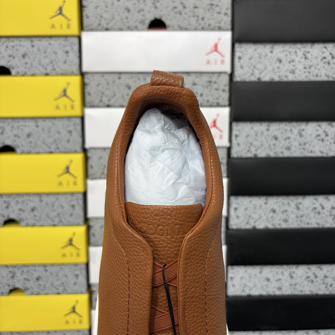 Zegna Deerskin Triple Stitch (White Orange) - Image 2