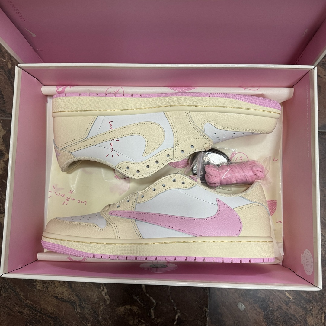 Nike Jordan 1 Retro Low OG SP Travis Scott Shy (Pink) - Image 2