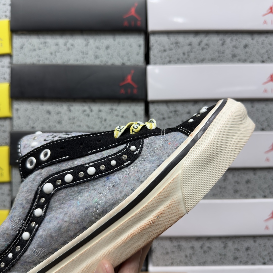 Vans 【GOD BatcOld Skool 36 Satoshi Nakamoto Pearlized Speckled Moving Blanket Grey VN000DC0FNG Black Velvet - Image 6