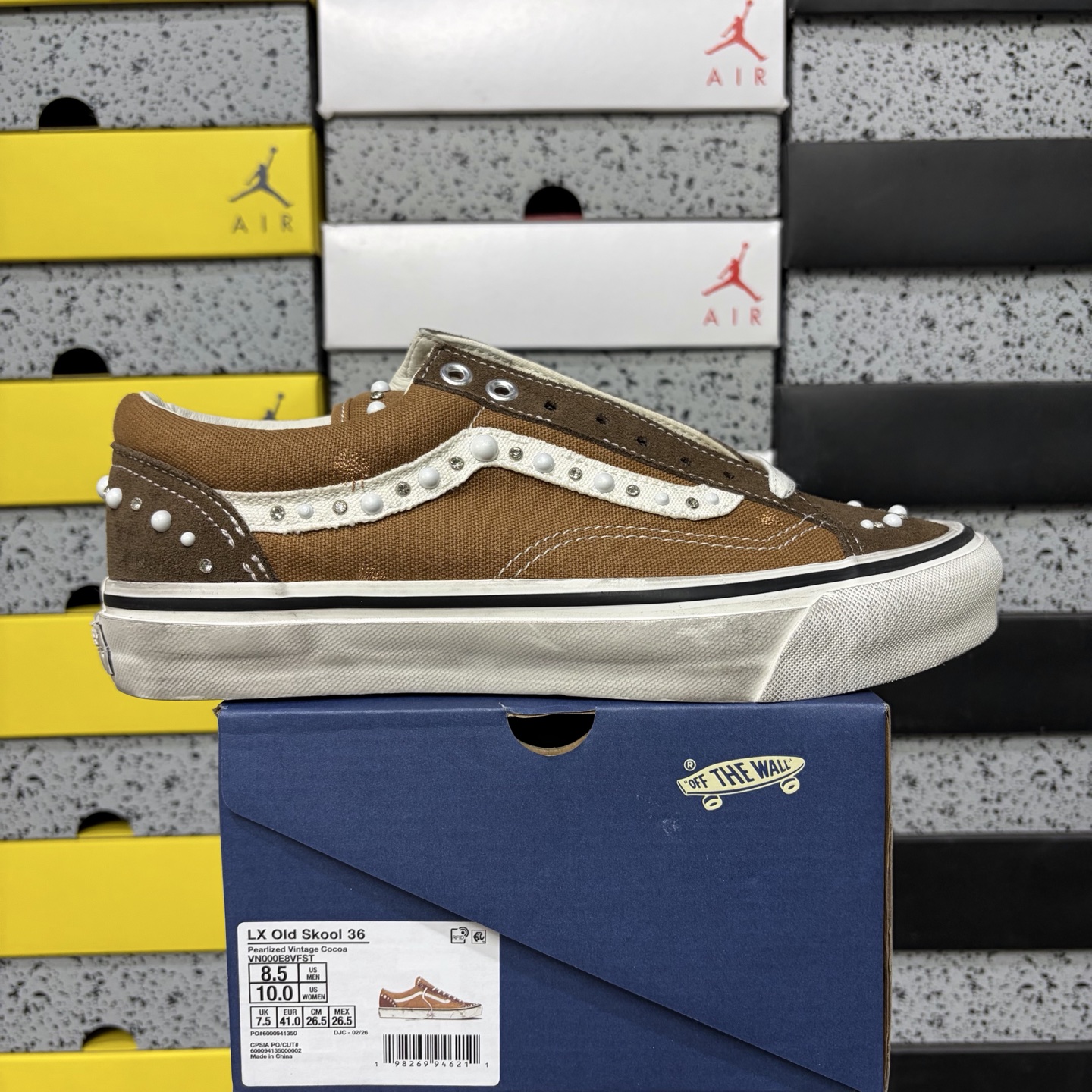Vans LX Old Skool 36 Pearlized Pack Vintage Cocoa Brown VN000E8VFST Grey Yellow Bead - Image 11