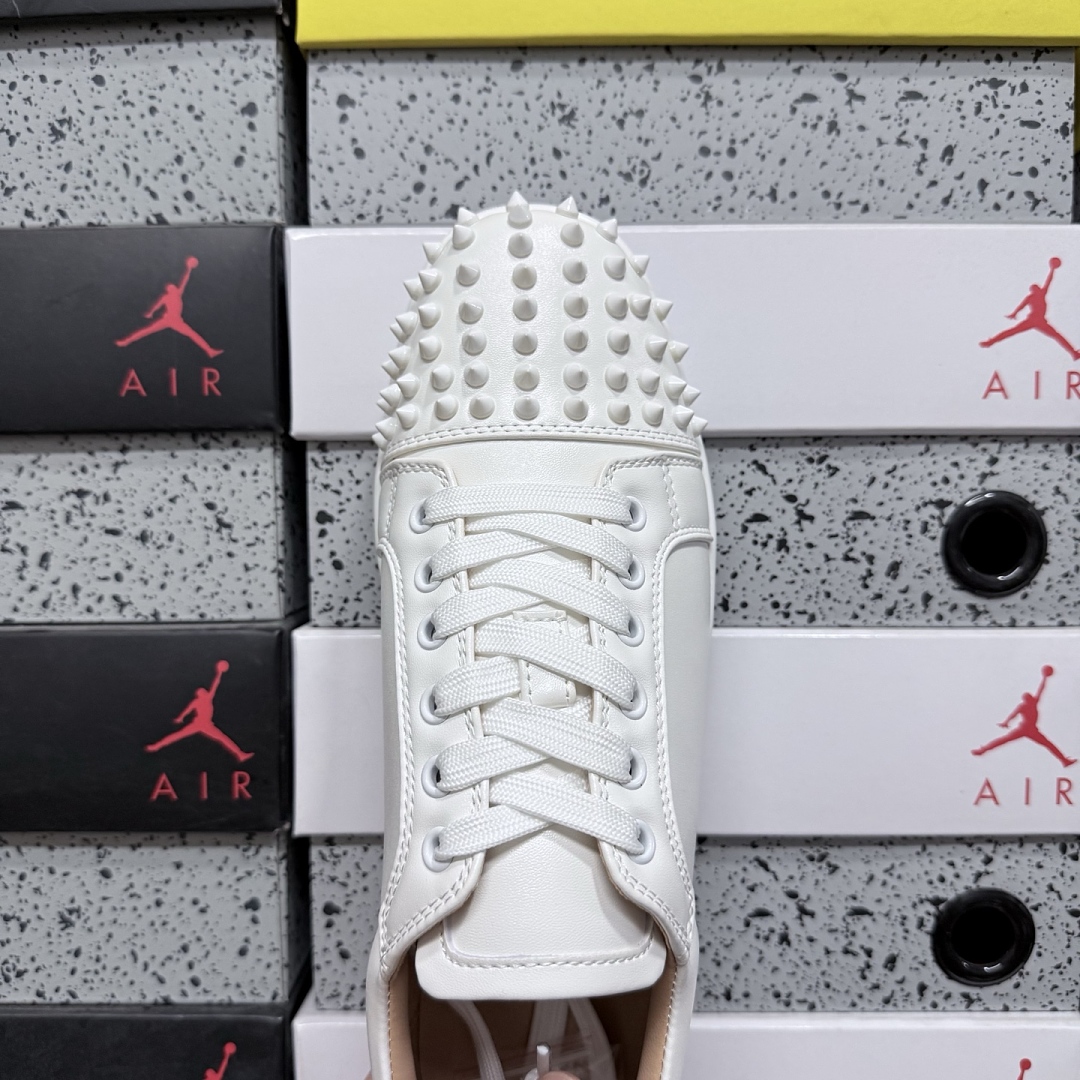 Christian Louboutin CL 32404223047 White Patent Stud - Image 2