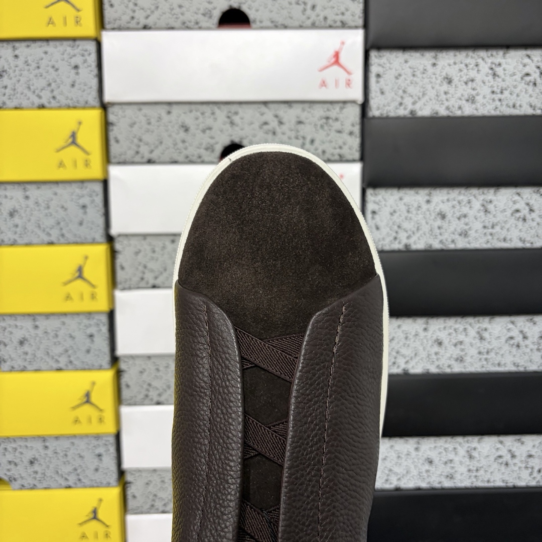 Zegna Deerskin Triple Stitch (White Brown) - Image 3