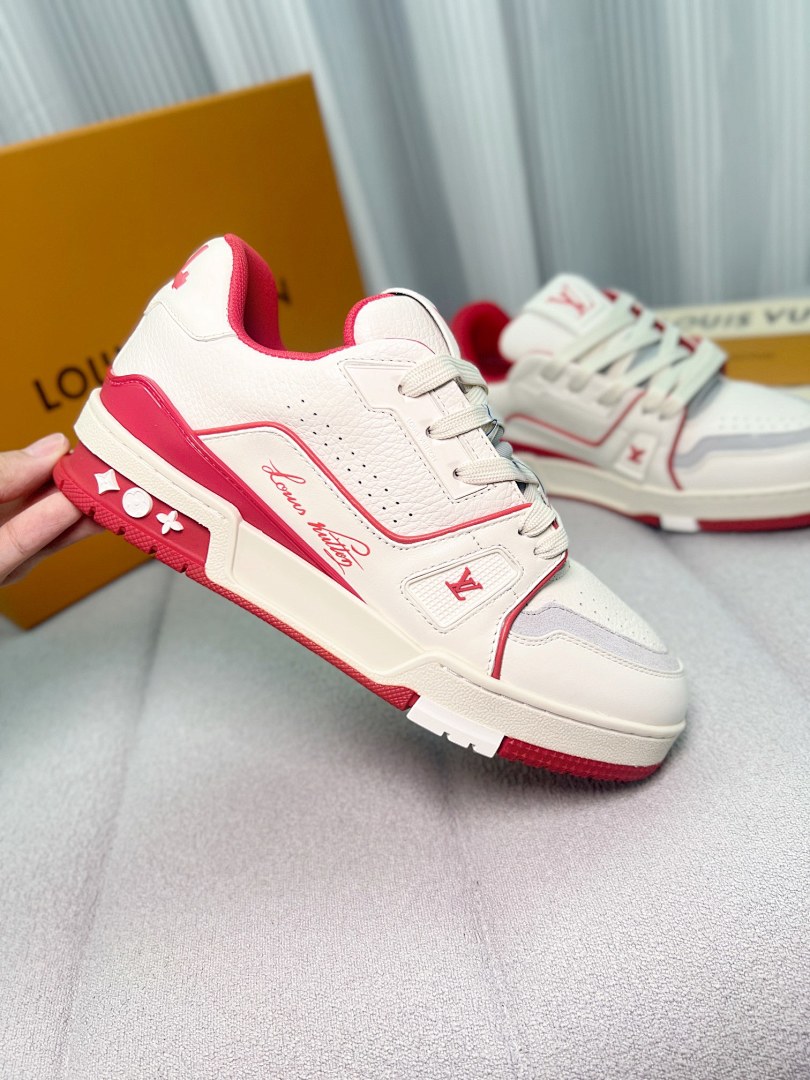 Louis Vuitton LV Trainer #54 Signature (White Red) - Image 7