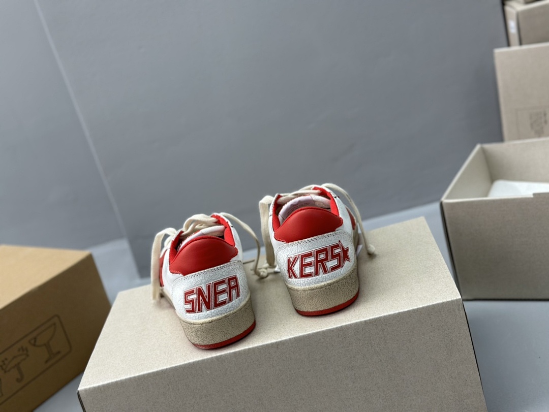 Golden Goose Deluxe Brand White Leather Red Star - Image 5