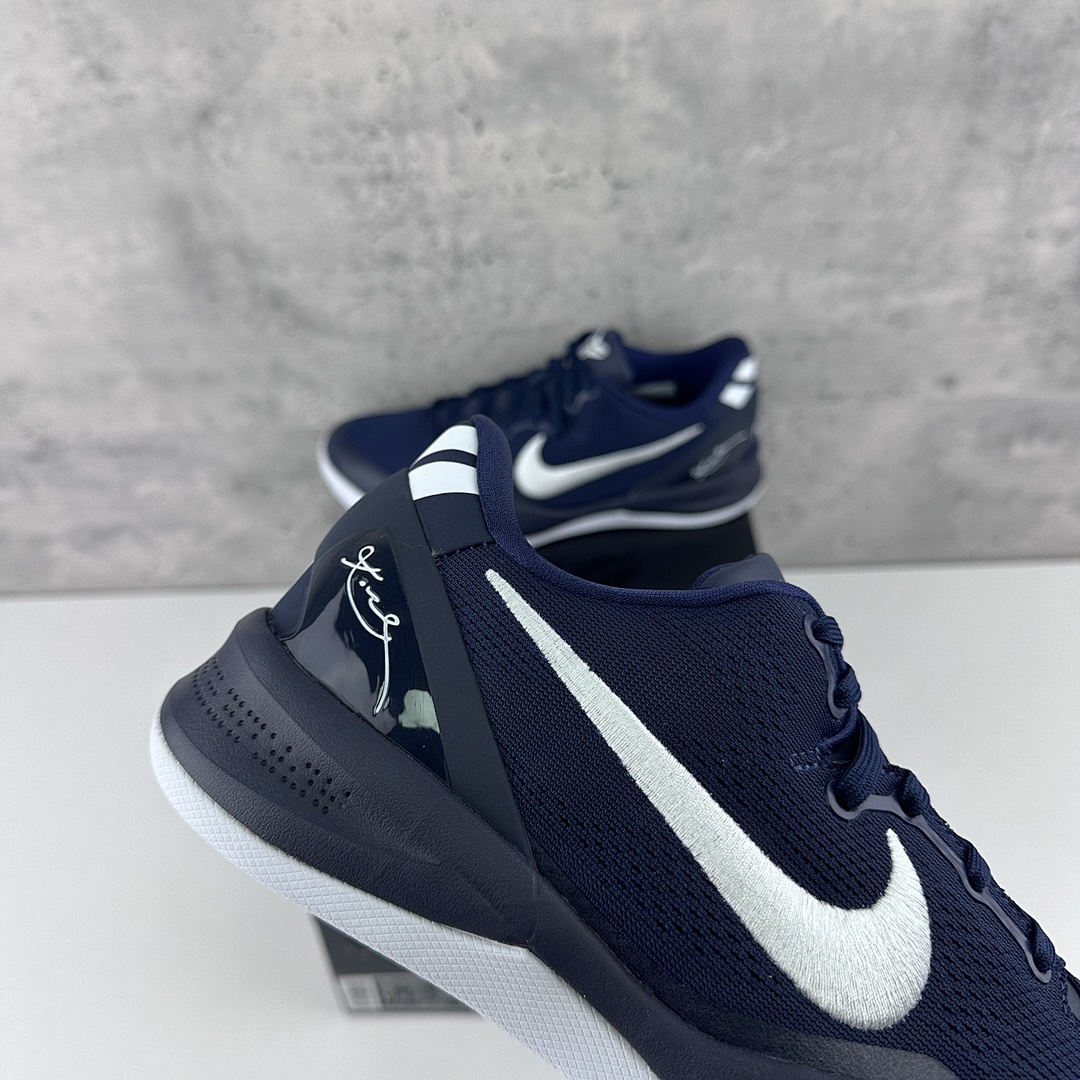Nike Kobe 8 Protro College Navy ZK8 (White Blue) - Image 5