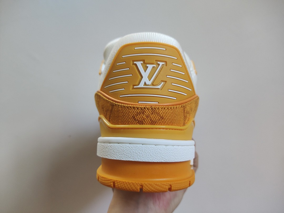 Louis Vuitton LV Trainer Yellow Monogram Denim (White) - Image 3