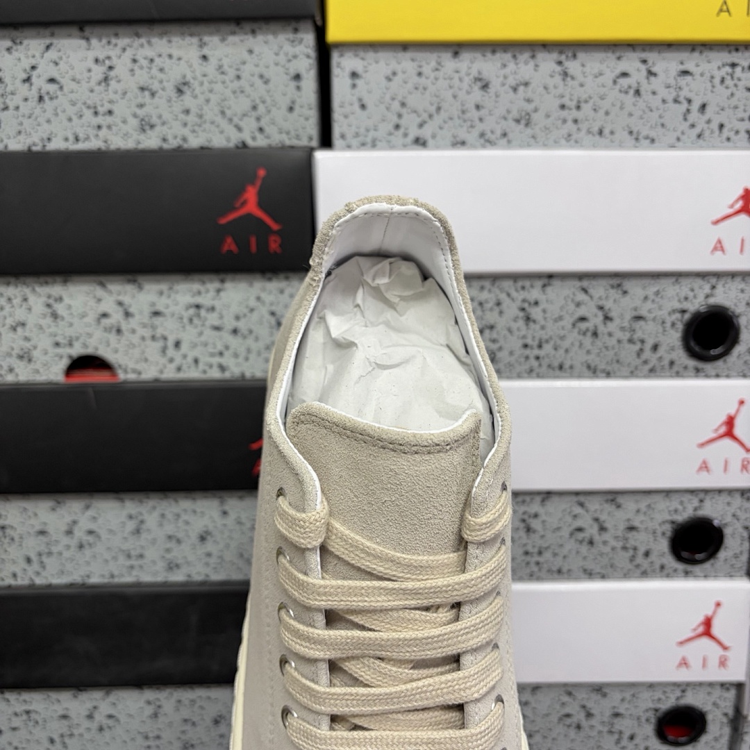 Rick Owens Vintage Sneaks Mid Grey Suede - Image 7