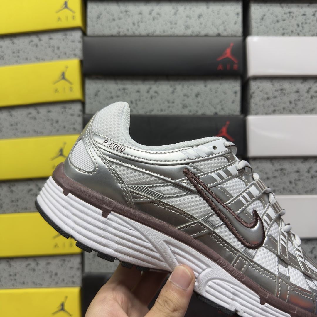Nike P-6000 White Metallic Silver Tattoo - Image 6