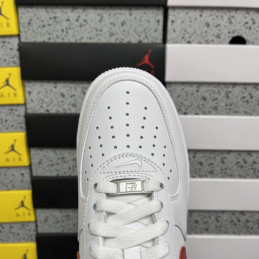 Nike Air Force 1 Low Supreme Shanghai Sup (White Red) - Image 12
