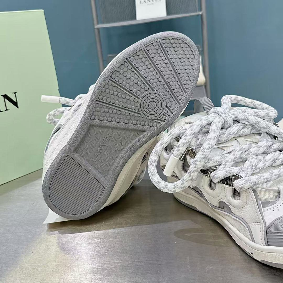 Lanvin FoShan Batch Lanvin Leather Curb Sneakers Three Generations - Image 3