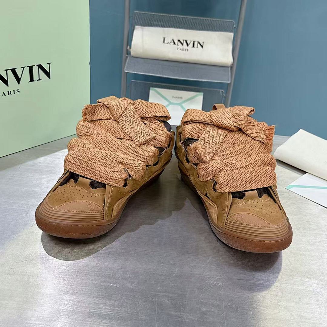 Lanvin FoShan Batch Lanvin Leather Curb Sneakers Three Generations - Image 3