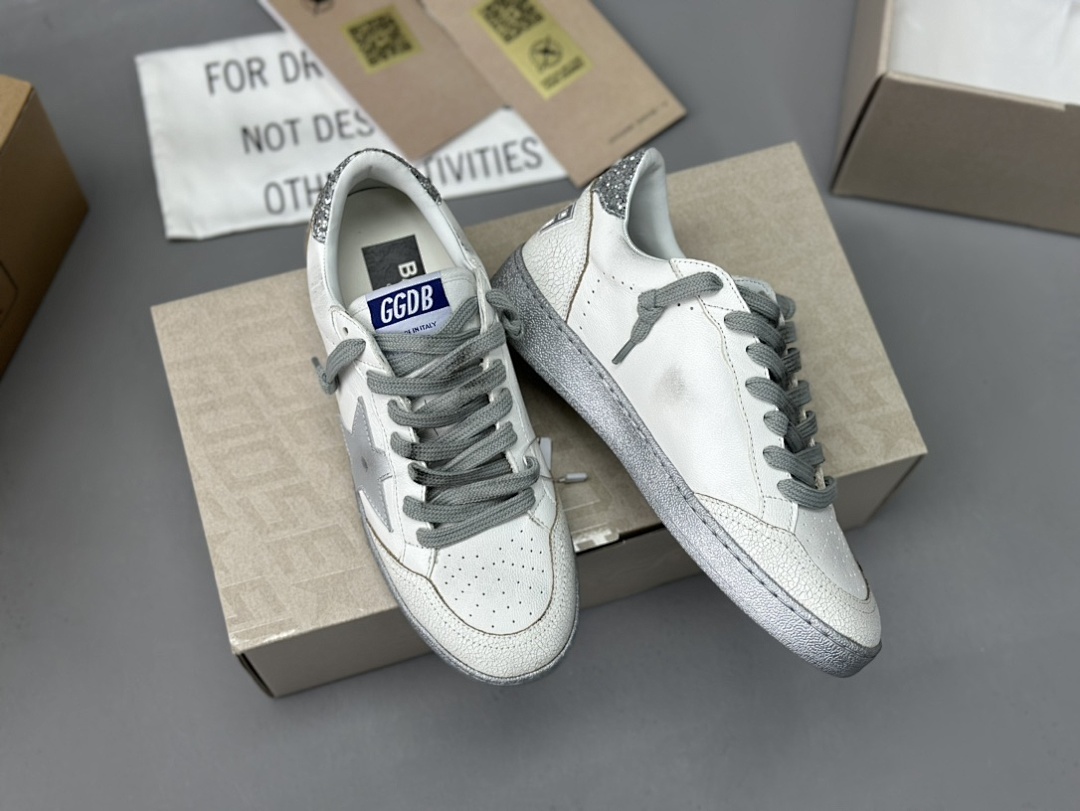 Golden Goose Deluxe Brand Silver Sole Sequin - Image 3
