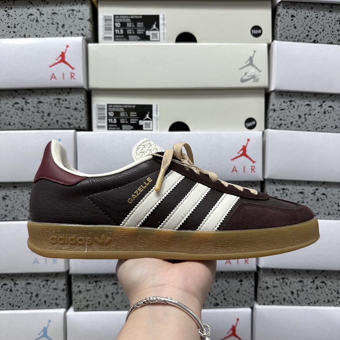 Adidas Gazelle Indoor The Blue Trio Bronze Light Brown JP5671 - Image 9