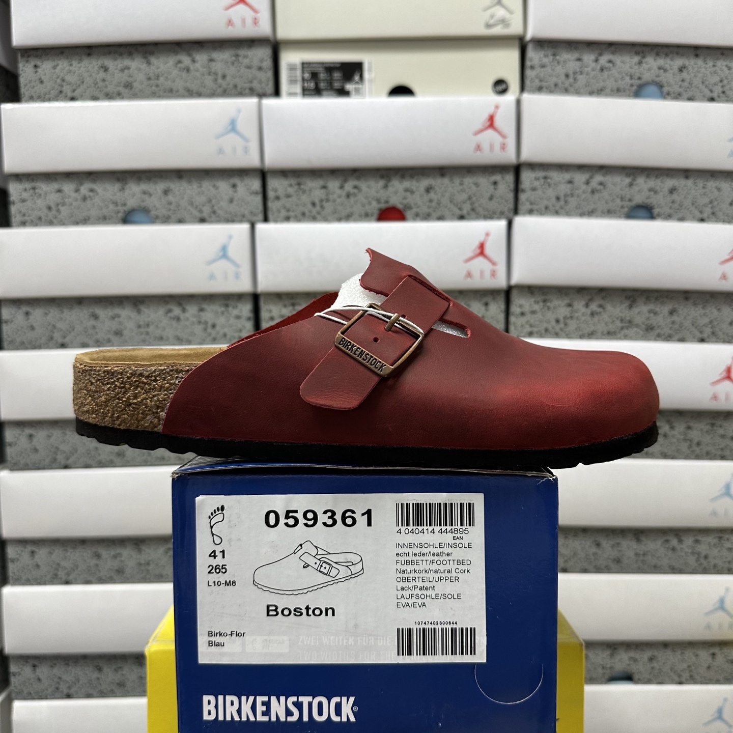 Birkenstock Birken Boston Soft Footbed Wine Red Leather - Image 10