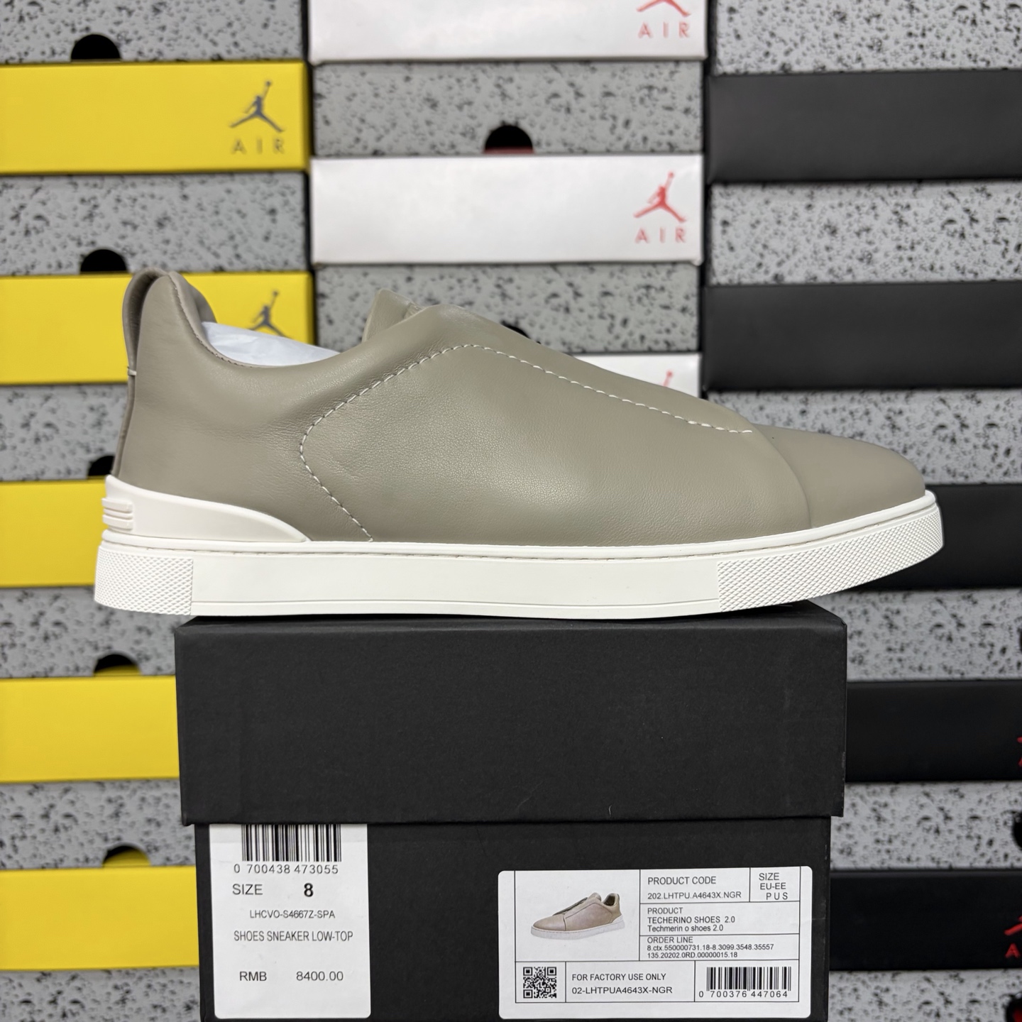 Zegna Deerskin Triple Stitch (White Grey) - Image 11