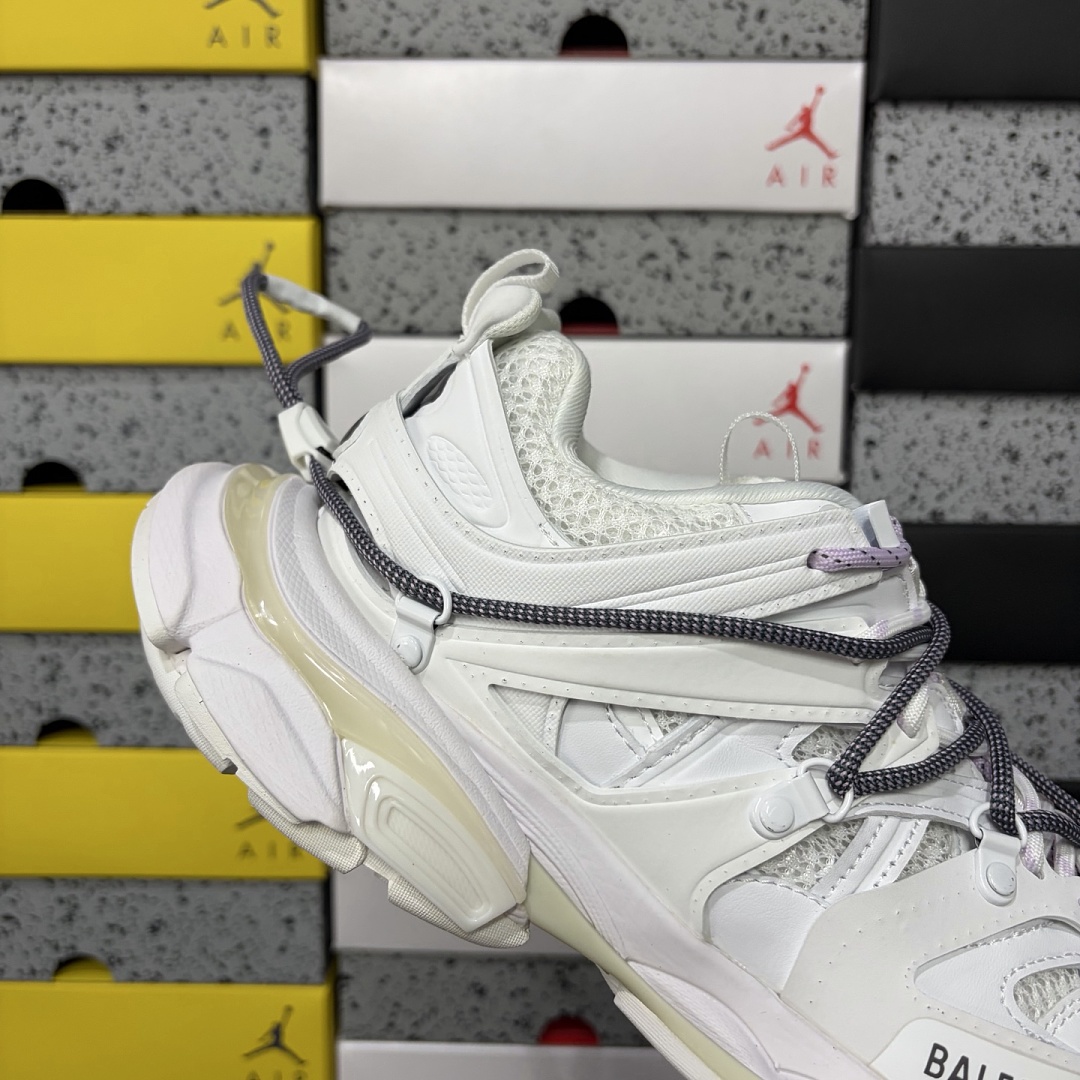 Balenciaga Track White Grey Purple Buckle Strap - Image 3