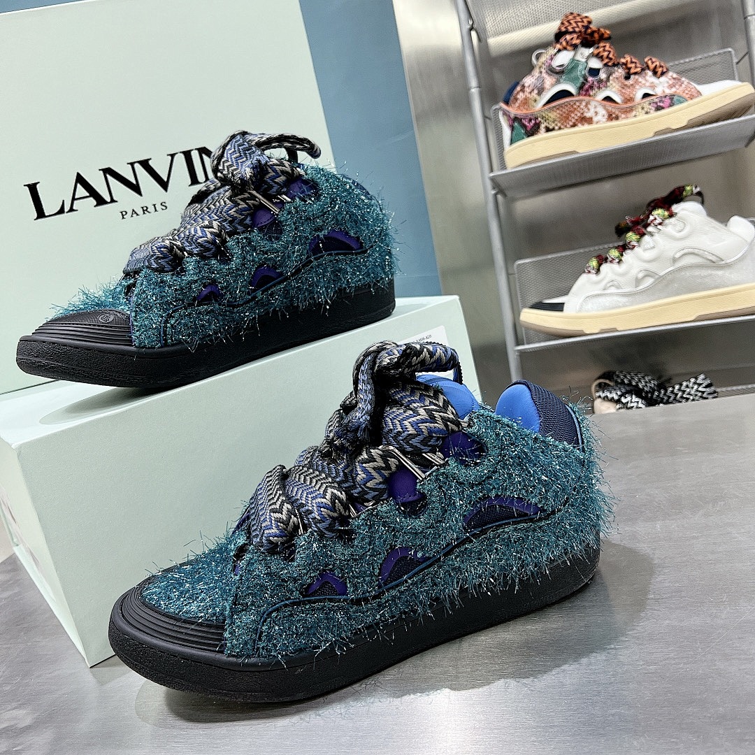 Lanvin FoShan Batch Lanvin Leather Curb Sneakers Three Generations - Image 50