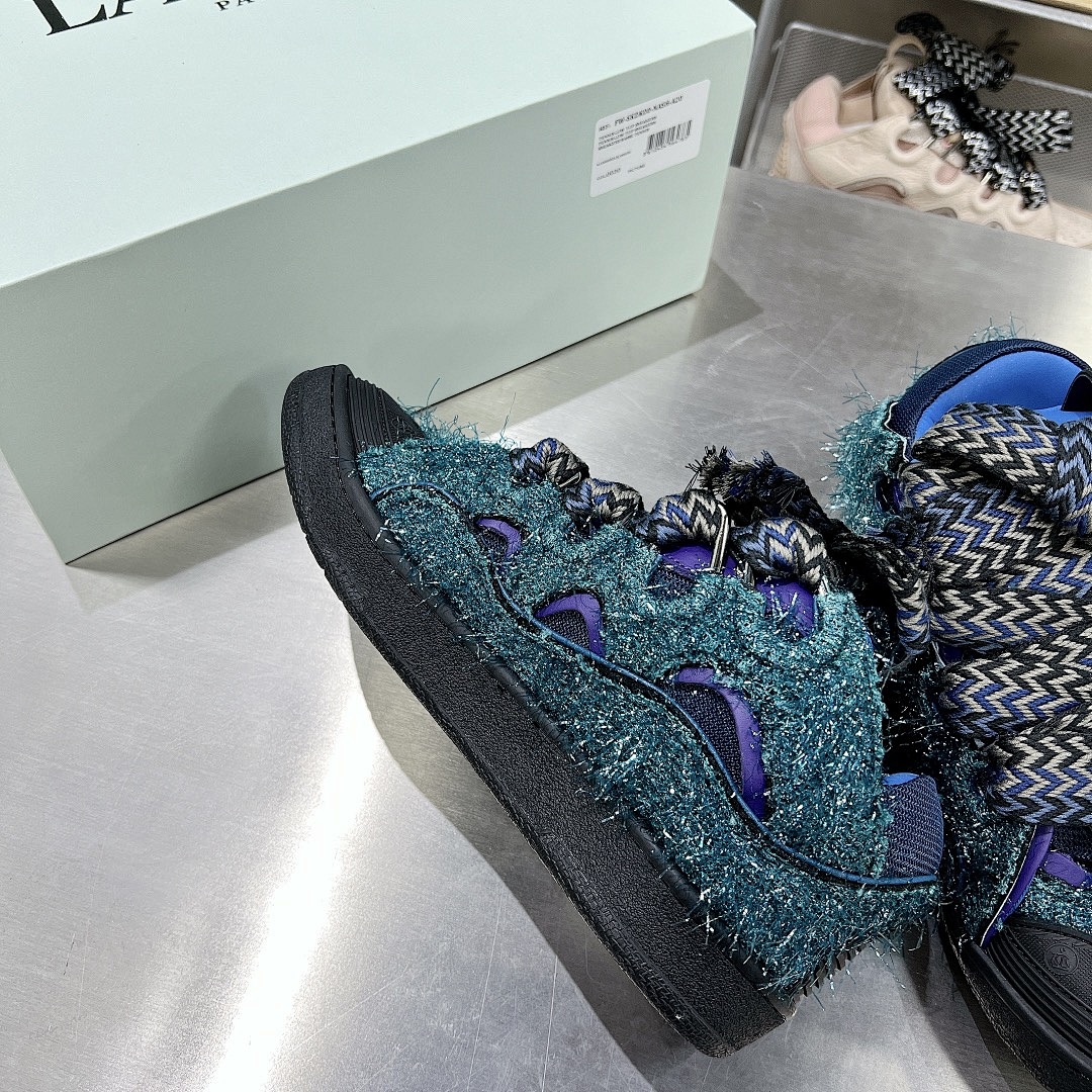 Lanvin FoShan Batch Lanvin Leather Curb Sneakers Three Generations - Image 45