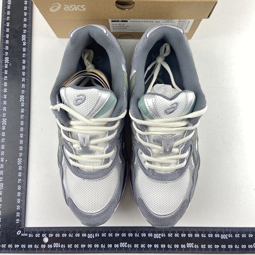 ASICS Gel-NYC Cream Steel Grey NYC (White Green) - Image 8