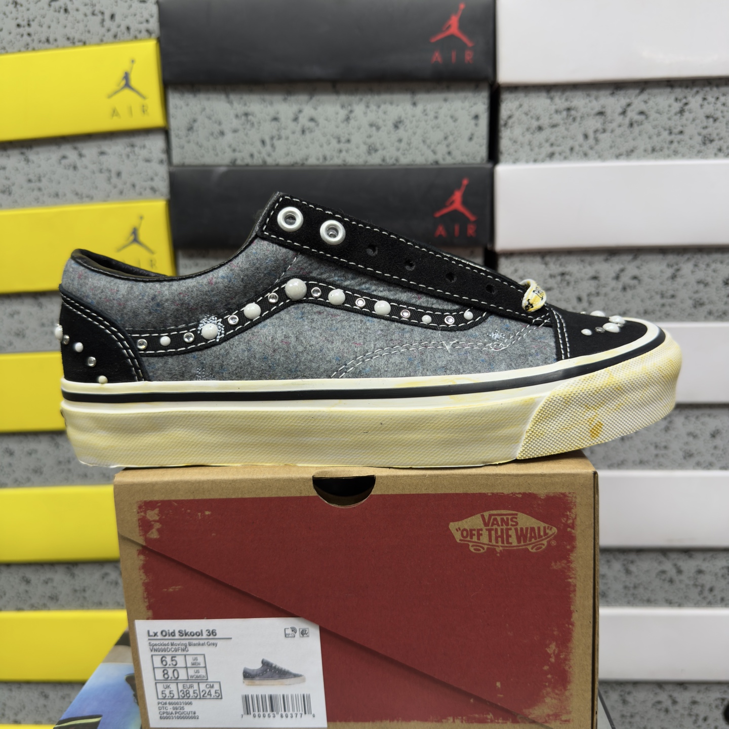 Vans Old Skool 36 Satoshi Nakamoto Pearlized Speckled Moving Blanket Grey V - Image 10