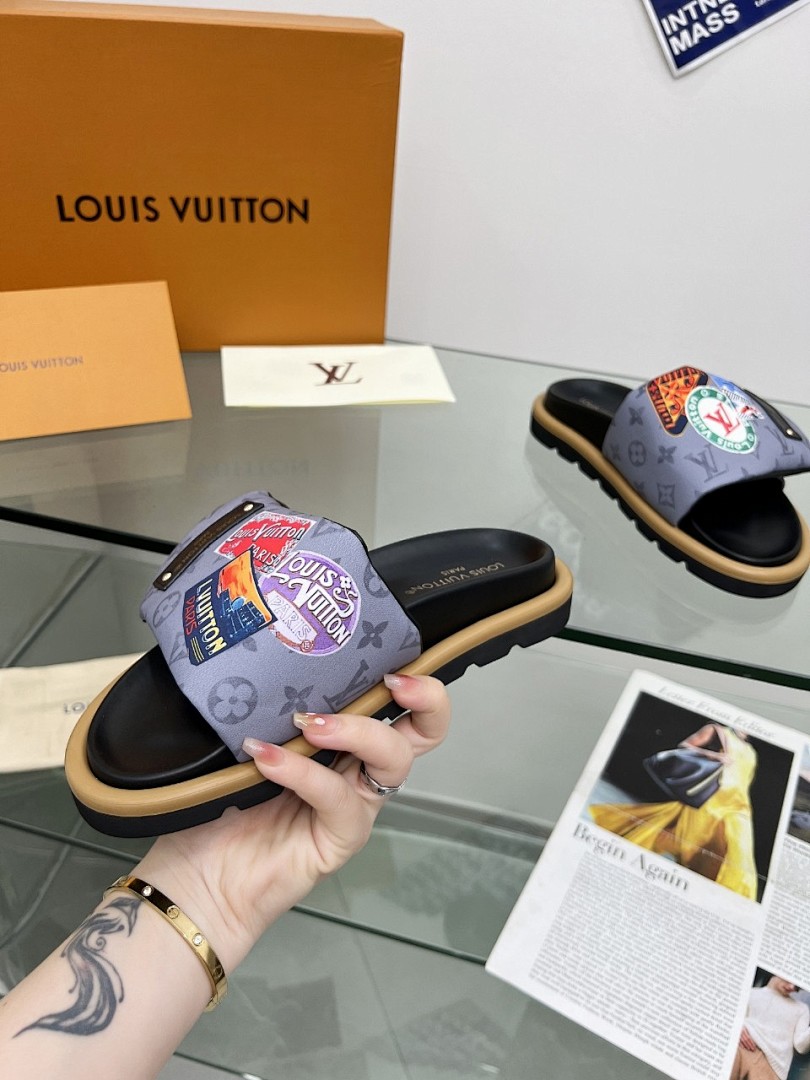 Louis Vuitton Velcro Slippers - Image 3