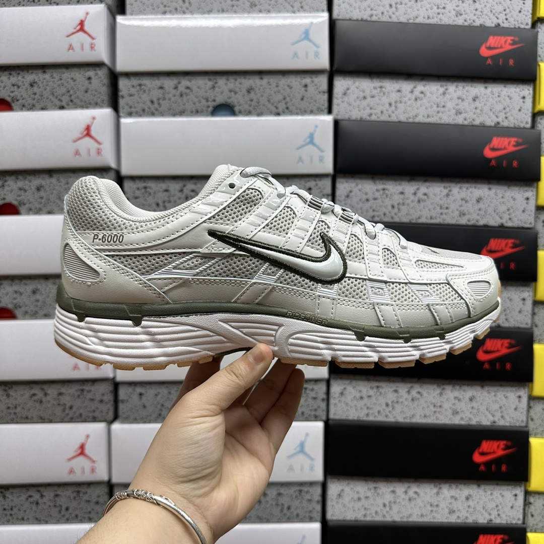 Nike P-6000 Light Bone Medium Olive Gum - Image 2
