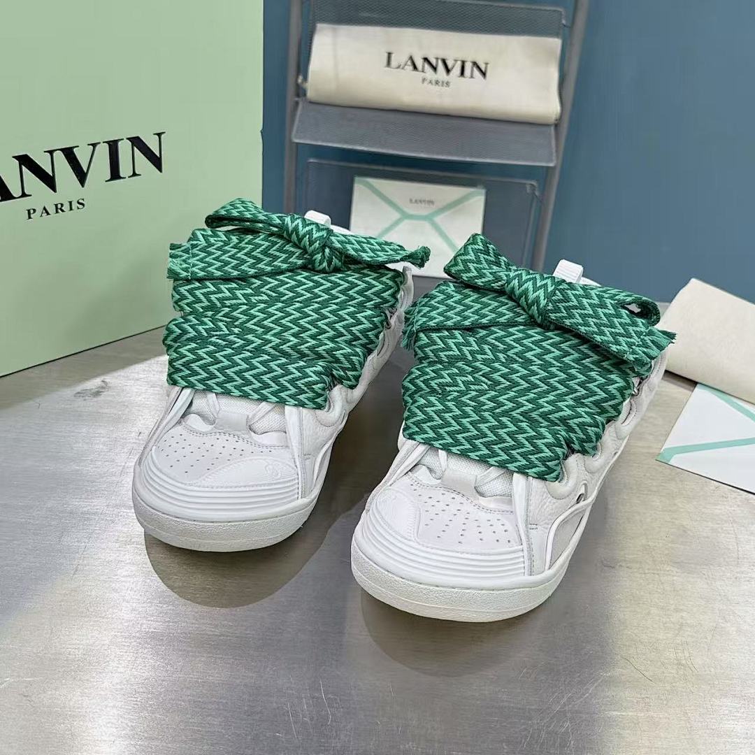 Lanvin FoShan Batch Lanvin Leather Curb Sneakers Three Generations - Image 7