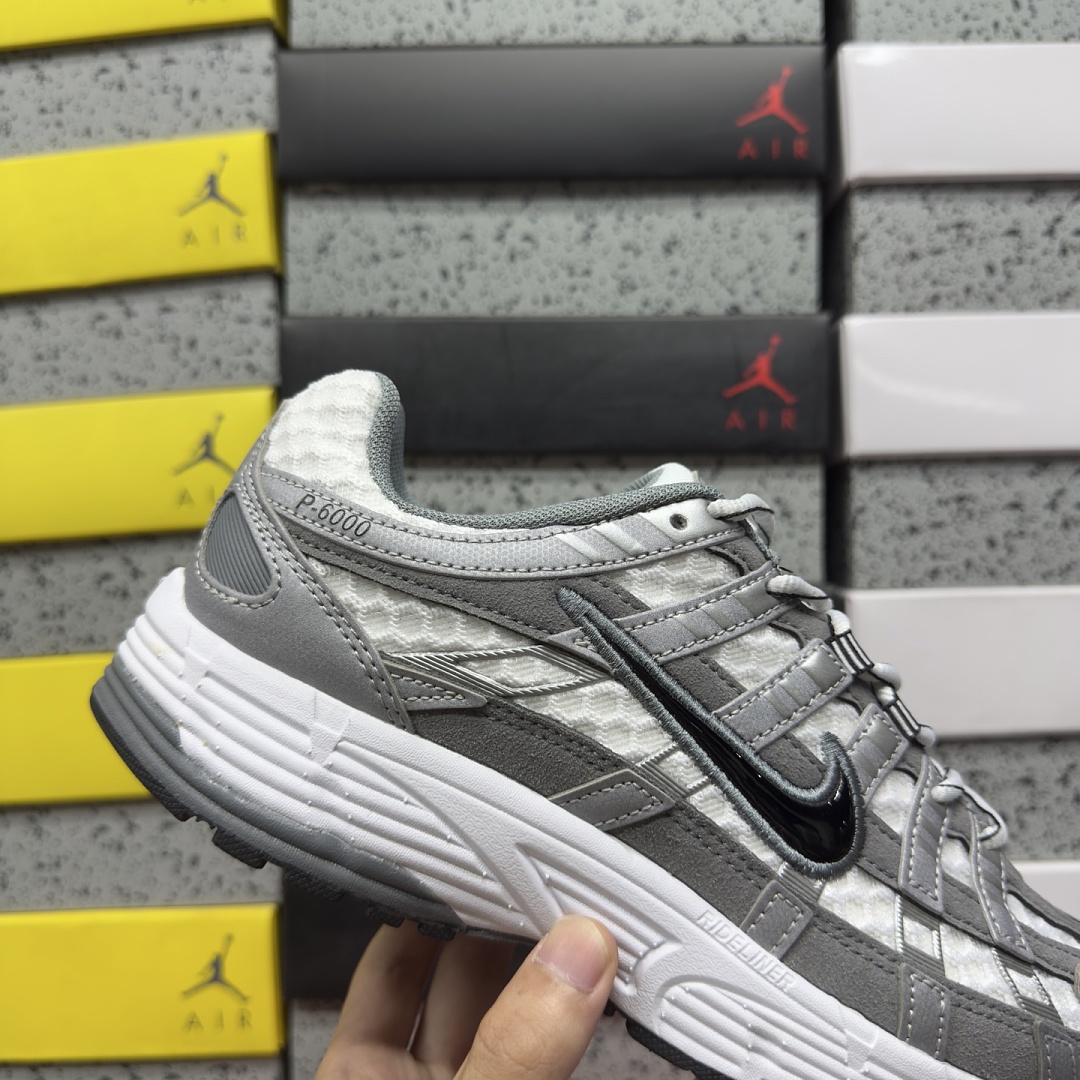 Nike P-6000 White Metallic Cool (Grey Black) - Image 2